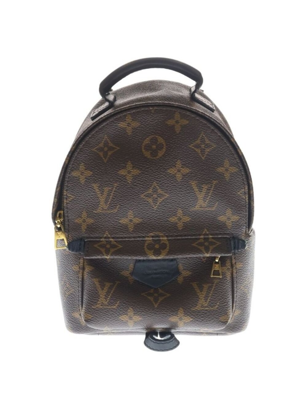 Louis Vuitton Palm Springs Mini Leather Backpack Gold Brown